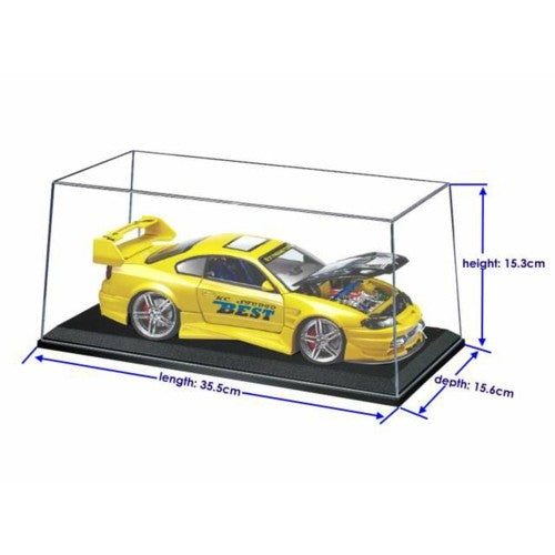 1/18 DISPLAY CASE 35 x 15.3 x 15.6 CM (BASE SURFACE INSIDE 33 x 13 CM)