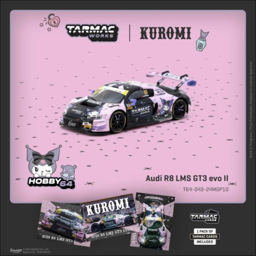 1/64 Audi R8 Lms Gt3 Evo Ii Macau Gt Cup Fia Gt World Cup 2024 Uno Racing Adderly Fong (Car And Trading Card Set)