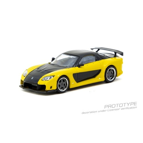 1/64 Mazda Rx-7 Veilside Fortune7 Yellow/Black