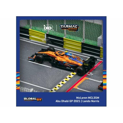 1/64 2021 Mclaren Mcl35M No.4 Lando Norris Abu Dhabi Grand Prix, Yellow/Blue