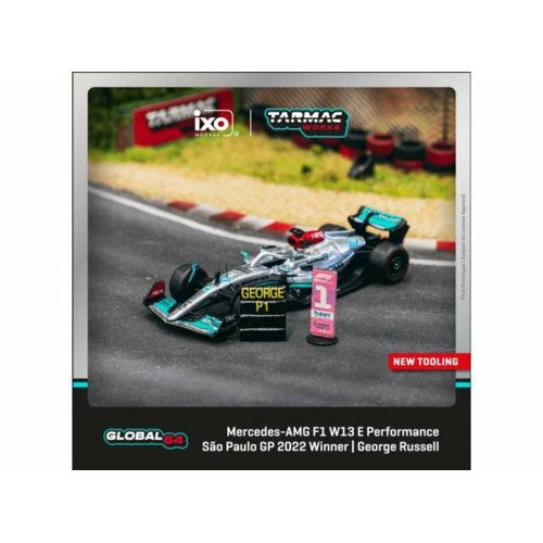 1/64 2022 Mercedes Benz Amg F1 W13 E Performance No.63 George Russell Winner Sao Paulo Grand Prix, Black/Silver