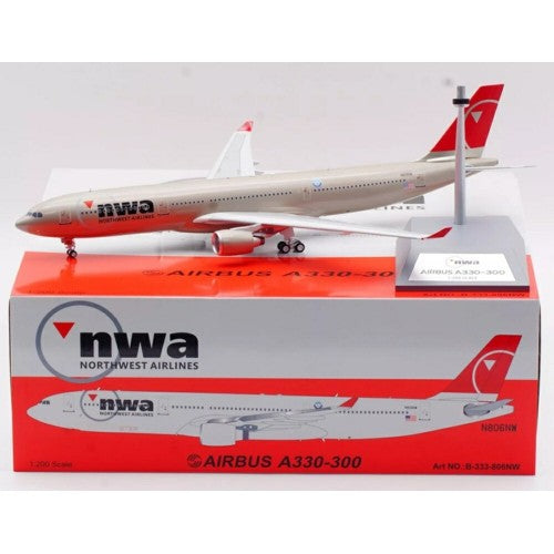 1/200 Northwest Airlines Airbus A330-323 N806Nw With Stand
