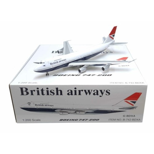 1/200 Britsh Airways Boeing 747-236 G-Bdxa With Stand