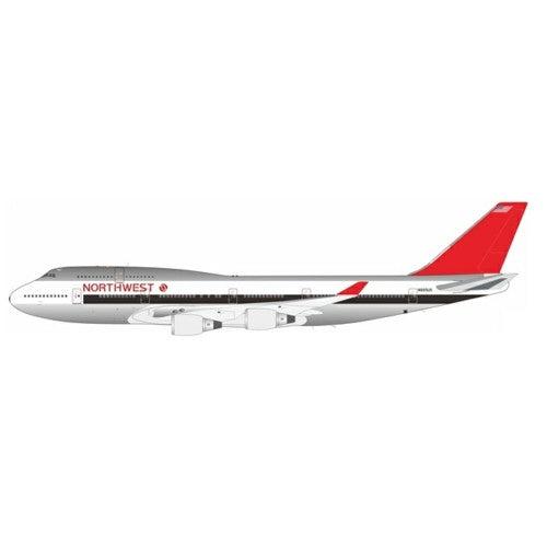 1/200 Northwest Airlines Boeing 747-451 N665Us Polished With Stand